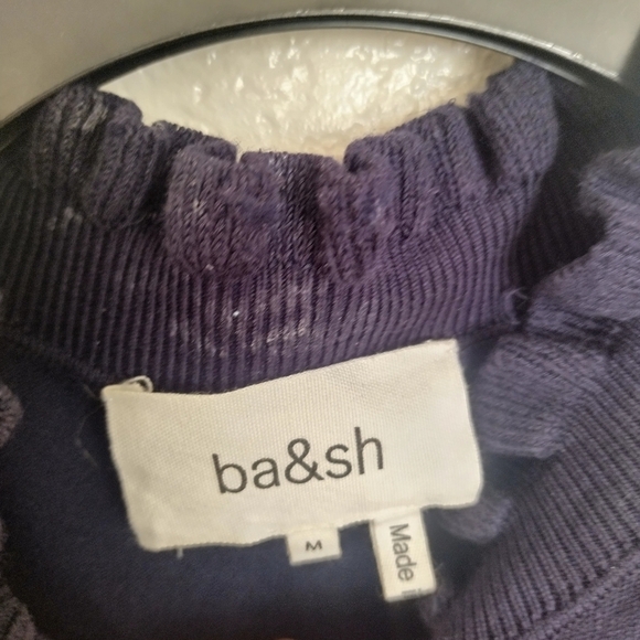 Ba&sh sera button up jumper navy sz M - Picture 6 of 11